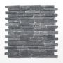 Looduskivimosaiik Brick uni Nero Marquina, hall 30,5 x 30,5 cm
