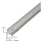 U-profiil alumiinium 10,9 x 10 x 1,5 mm, 1 m