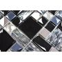 Mosaiikplaat HuH Crystal Mix must/metall 30,5 x 30,5 cm