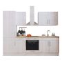 Köögikomplekt Respekta Country 2,7 m, valge, keraamiline pliit