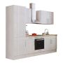 Köögikomplekt Respekta Country 2,7 m, valge, keraamiline pliit