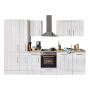 Köögikomplekt Respekta Country 3,1 m, valge, keraamiline pliit