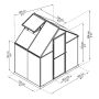 Kasvuhoone Palram-Canopia Mythos 2,3 m², hõbedane