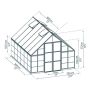 Kasvuhoone Palram-Canopia Balance 10,8 m², hõbedane