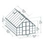 Kasvuhoone Palram-Canopia Balance 14,3 m², hõbedane