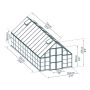 Kasvuhoone Palram-Canopia Balance 21,5 m², hõbedane