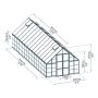 Kasvuhoone Palram-Canopia Balance 25,1 m², hõbedane