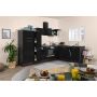 Köögikomplekt Respekta Amanda Premium 2,9 m, must, keraamiline pliit