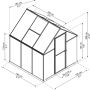 Kasvuhoone Palram-Canopia Mythos 3,4 m², hõbedane