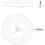 LED-plafoon Voltomat ventilaatoriga Santana Ø 50 cm