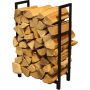 Küttepuude riiul Pisla HTT, must