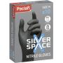 Nitriilkindad Silver Space M must, 10 tk/pk