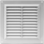 Ventilatsioonirest valge plastik 15 x 15 cm