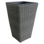 Õuepott polürotang 35 x 35 x 70 cm, must