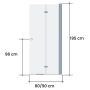 Kokkuvolditav Nordium dušisein 90 x 195 cm hall klaas kroom