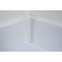 Põrandaliistu sisenurk PVC High Gloss White 22 x 75 mm