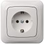 Pistikupesa Schuko 1-ne valge