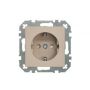 Pistikupesa Liregus Retro Schuko 16 A / 250 V kaitsekontaktiga, beež