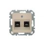 Arvutipesa Liregus Retro 2 x RJ45 CAT6, beež