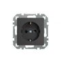 Pistikupesa Liregus Retro Schuko 16 A / 250 V kaitsekontaktiga, must