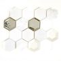 Mosaiikplaat Hexagon HXN 66 26,5 x 30,6 cm valge