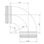 Põlv Europlast 90° 100 mm