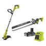 Akutrimmer+hekilõikur Ryobi RY18LT18HTA-120