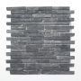 Looduskivimosaiik Brick uni Nero Marquina, hall 30,5 x 30,5 cm