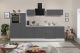 Köögikomplekt Respekta Amanda Premium 3,1 m, hall/valge, keraamiline pliit