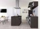 Köögikomplekt saarega Respekta Amanda Premium 2,8 m, hall/must