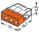 Klemmid Wago Compact 2273-203 oranž 100 tk