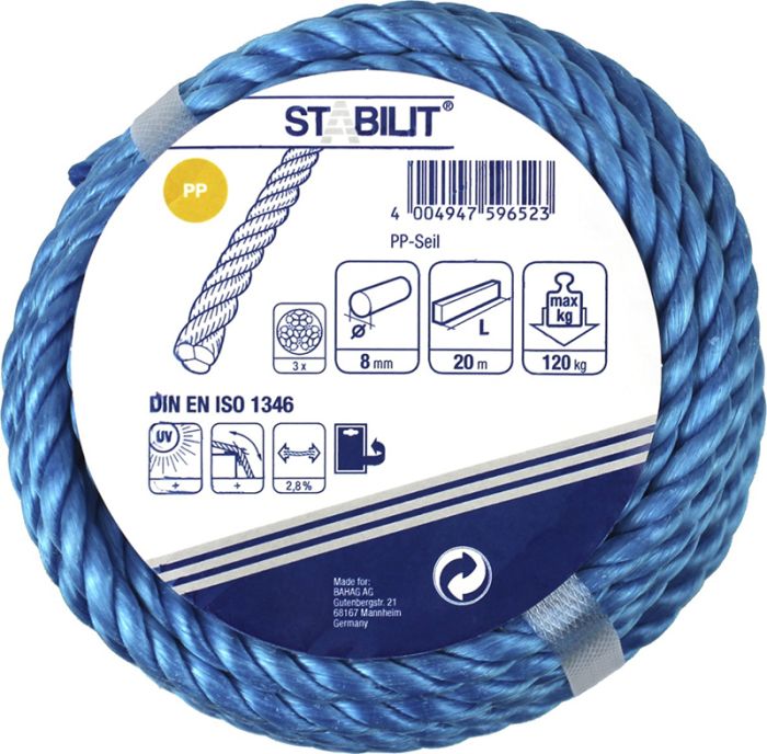 PP-köis Stabilit 20 m Ø 8 mm