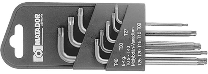 Torx võtmete komplekt Matador TX9 - TX40