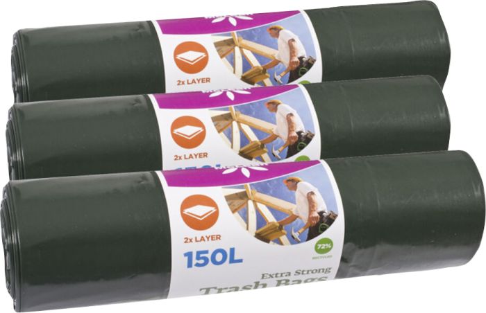 3 Prügikoti rulli McLean Extra Strong 150 L