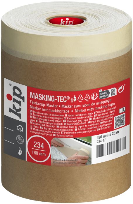 Kaitsekile + maalriteip KIP 180 mm x 25 m