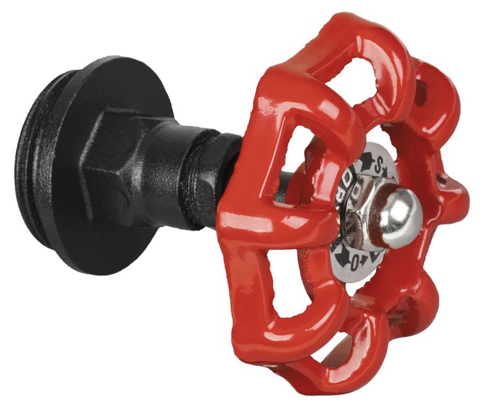 Sulgventiil Walteco RT-15 must/punane Ø 25 x 64 mm