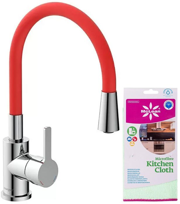 Köögisegisti Flexo punane ja McLean köögi puhastuslapp 40 × 40 cm