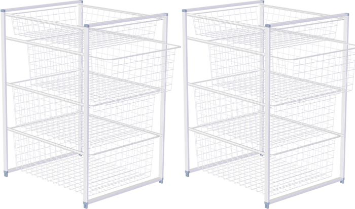 2 korvriiulit Regalux 435 x 500 x 720 mm valge