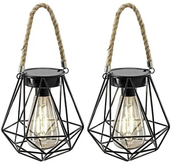 2 päikesepatareiga LED-valgustit Bauhaus Latern