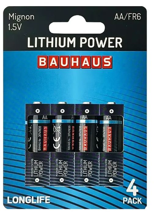Liitiumpatarei Bauhaus Power FR6 4tk