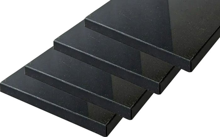 4 aknalauda Absolut Black 126 x 25 x 2 cm