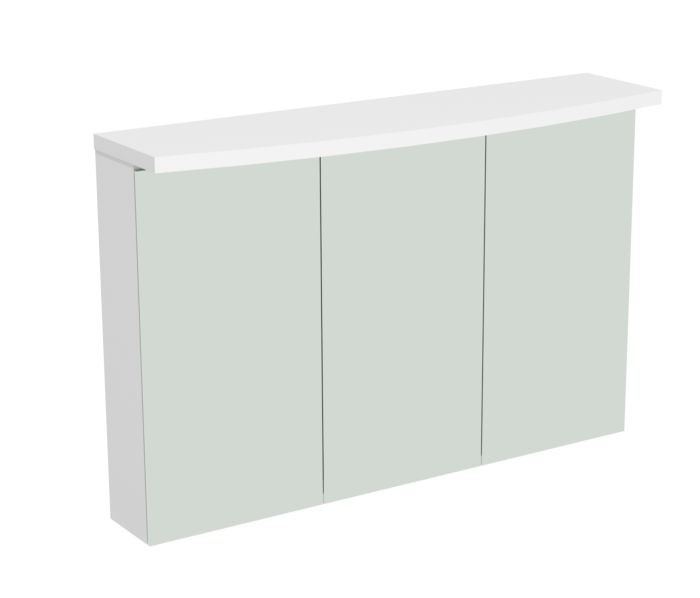 Peegelkapp Camargue valge läikiv kumer 100 x 14 x 65 cm