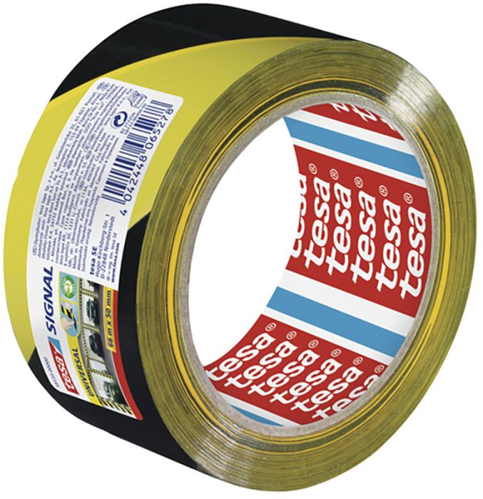 Ohuteip tesa® Signal Universal 66 m x 50 mm kollane/must