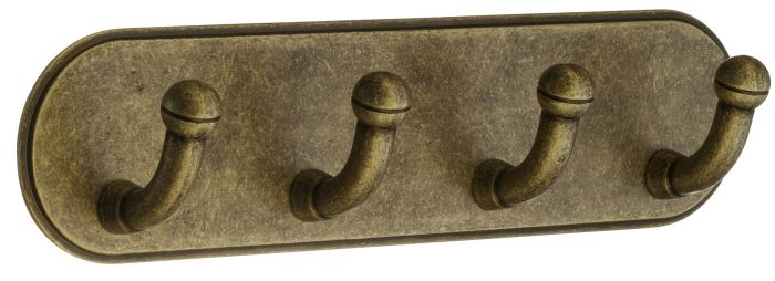 Nagi BA1124 antiikmessing nelja konksuga