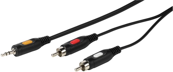 Audiokaabel Vivanco 1 x 3,5 m/ 2 x RCA 2,5 m