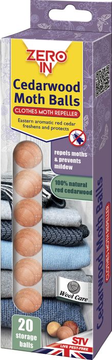 Riidekoi peletuspallid Zero In 20 tk seedripuust
