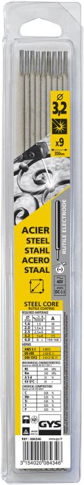 Keevituselektroodid Gys rutiil 3,2 mm
