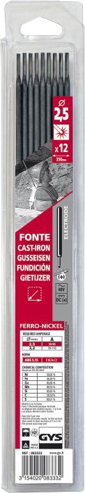 Keevituselektroodid malmile Gys 2,5 mm