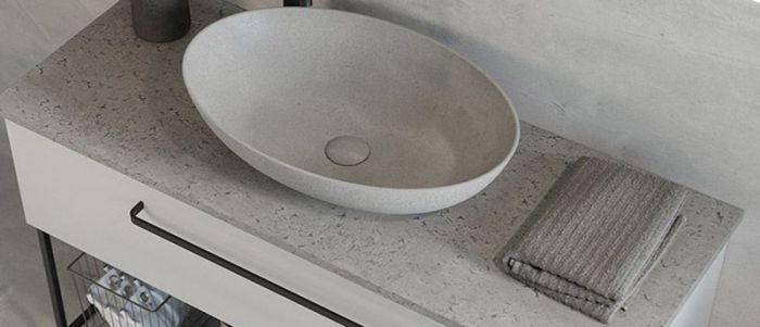 Valamu töötasapind Camargue Skärgård IQ 150,8 cm hall/vask või parem