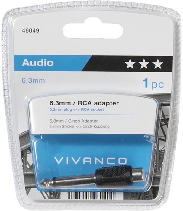 Adapter Vivanco 6,3 mm pesa / RCA